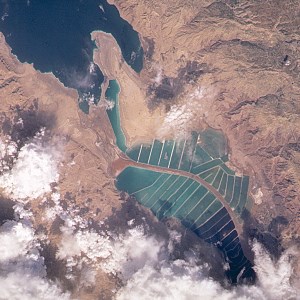 Vue satellite de la Mer Morte